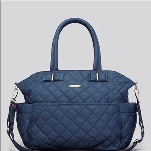 Storksak Bobby Antalya quilted blue diaper bag